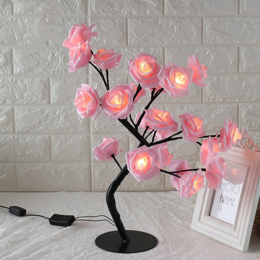 LED Tree Lamp Rose Small Tree Lamp Modeling Table Lamp