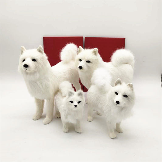 White Home Samoyed Ornaments Dog Crafts